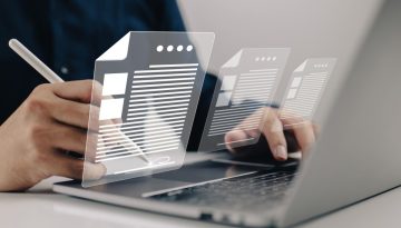 The business owner is using contract management software.