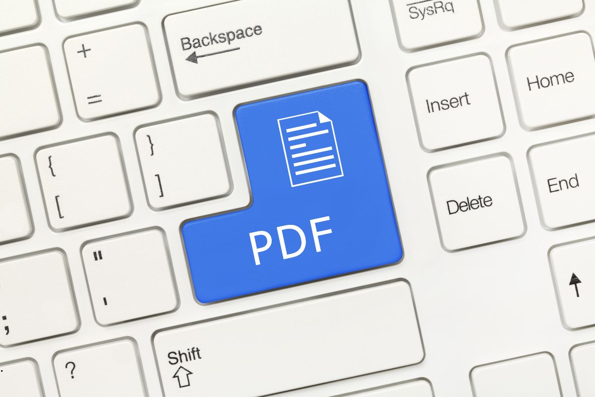 Die Tastatur hat eine PDF-Taste.
