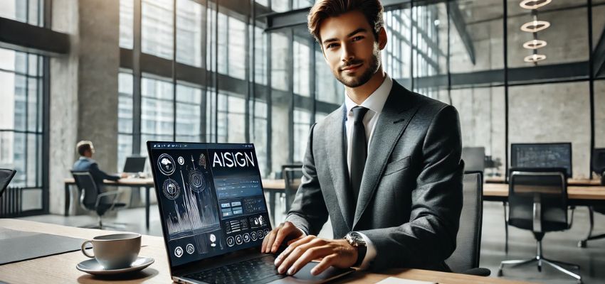 The employee uses a contract automation tool like AiSign to manage the company's contracts.