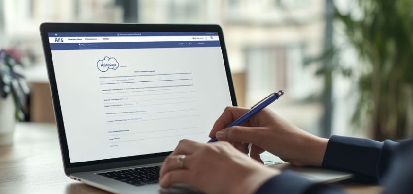 Die Person lernt, wie man cloudbasiertes Vertragsmanagement nutzt.