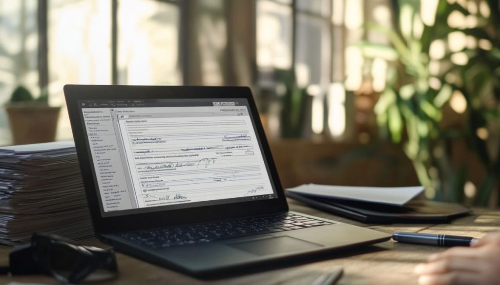 L'employé utilise un logiciel de signature électronique.
